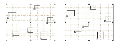 图 5-12 (a)分布前图形 图 5-12(b)分布后图形
